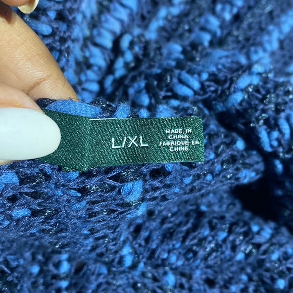 Lauren by Ralph Lauren Blue Knit Sweater - Picture 3 of 3